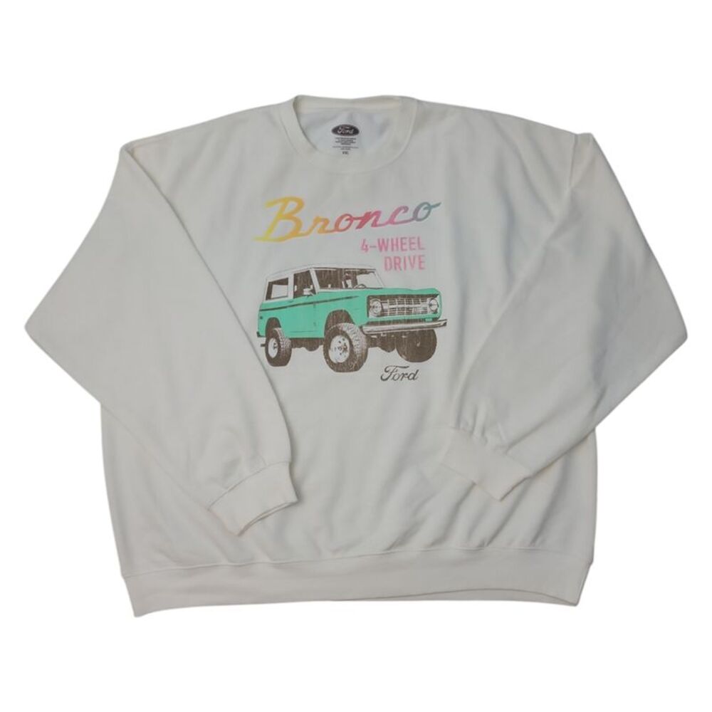 Licensed Women's Retro Styled Ultra Soft Graphic Relaxed Fit Sweatshirt - Bronco